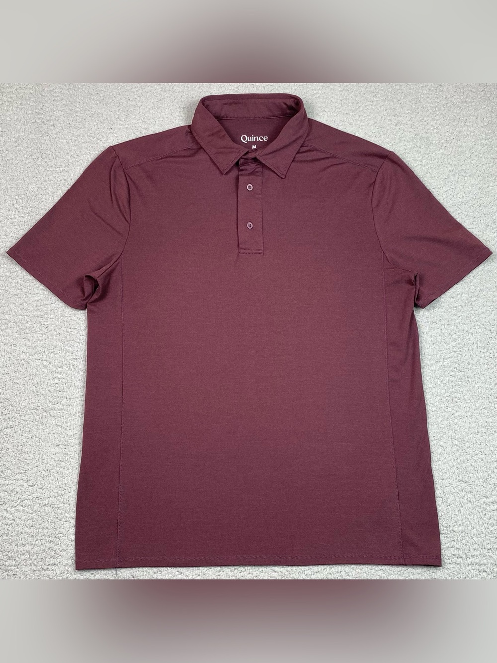 Quince Flowknit Breeze Polo Shirt Men's Size M Red Short Sleeve Stretch Golf